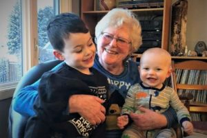 Betsy James (Middle) with her grandson, Stanley & Spencer.